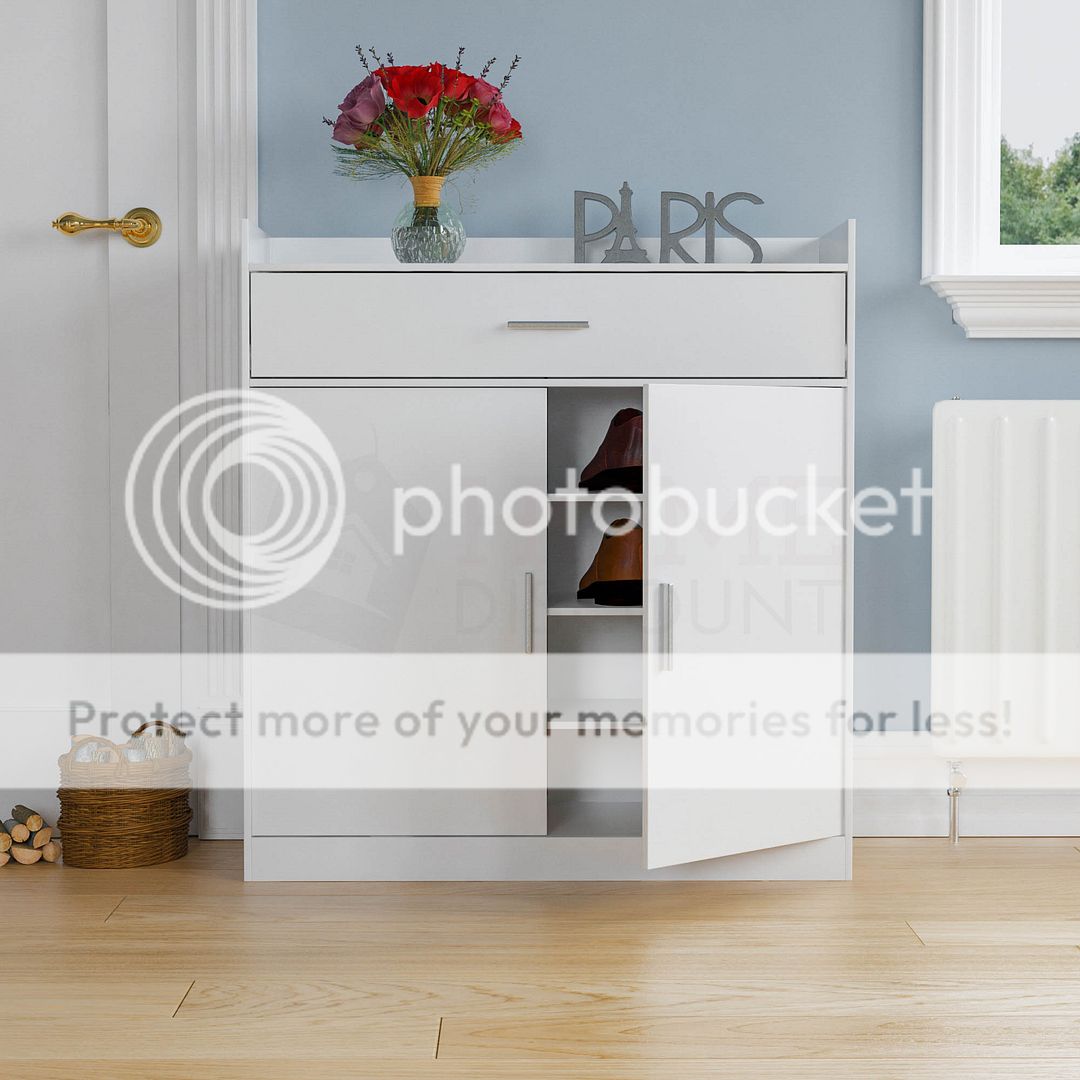 Dalby 2 Door 1 Drawer Shoe Storage Cupboard Footwear Organiser